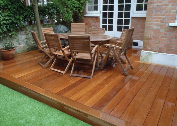 Garden Decking with Table & Chairs